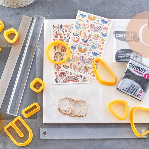 Kit débutant pâte polymère - créez vos premières boucles (g10840)