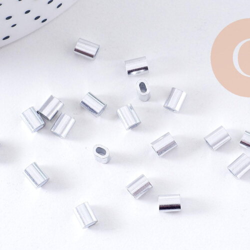 Embouts à sertir pour câble 1mm aluminium platine, x10 (g10585)