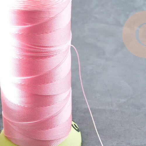 Fil rose clair nylon à broder-couture-bijoux 0.6mm, x10 mètres (g9303)