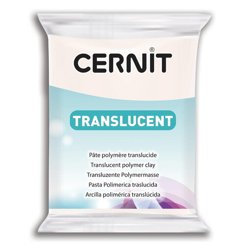 Pâte polymère cernit translucent - blanc x56g (g10469)