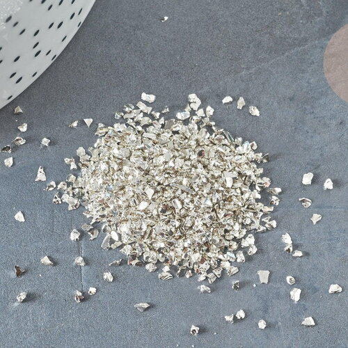 Sable argenté embellissement verre pour résine époxy 1-1.5mm, x10gr (g7240)