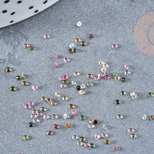Cabochon forme diamant tourmaline naturelle 1.5mm, x1 (g8744)