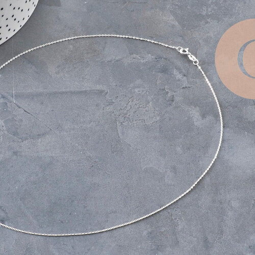 Chaine collier forçat très fine argent 925 massif 0.9mm - 45cm, x1 (g5342)