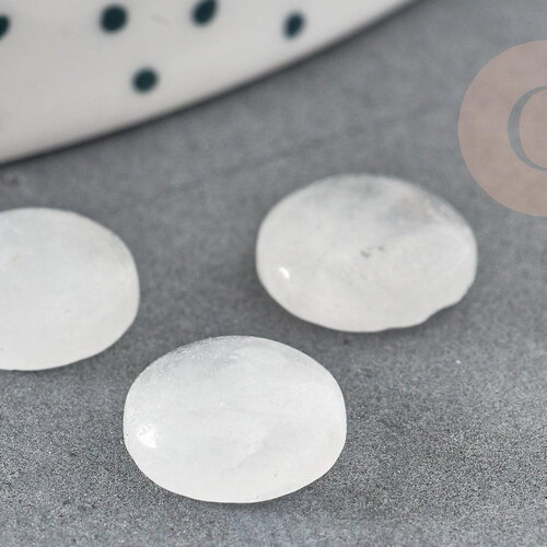 Cabochon rond quartz transparent naturel 10mm, x1 (g3936)