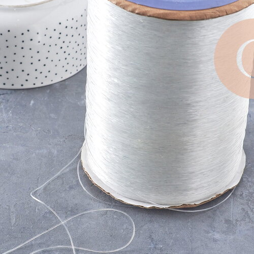 Fil élastique nylon transparent 0.8mm, x5mètres (g1534)