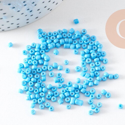 Petite perles de rocaille turquoise, perlage,perles verre, rocaille bleu, fabrication bijoux,2.5mm , x 10gr (g0183)