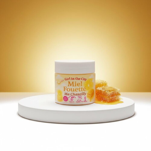 Girl in the city – miel fouetté | beurre corporel fouetté – chantilly de karité au miel – soin naturel corps &amp; cheveux