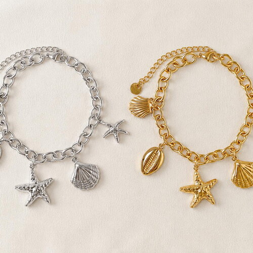 Jonc gravé doré avec pendentif perle blanche - bracelet acier inoxydable - tendance femme - idée cadeau - breloque