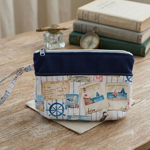 Pochette / trousse "bord de mer" - livraison gratuite