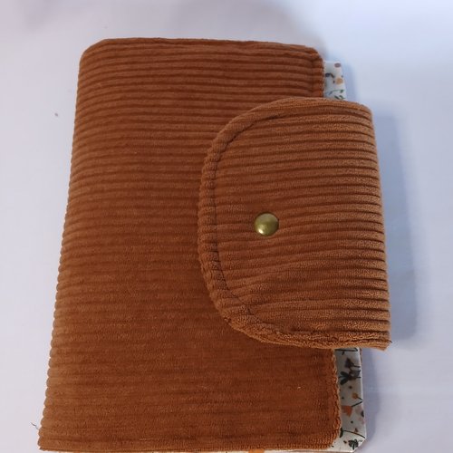 Pochette à maquillage velour camel