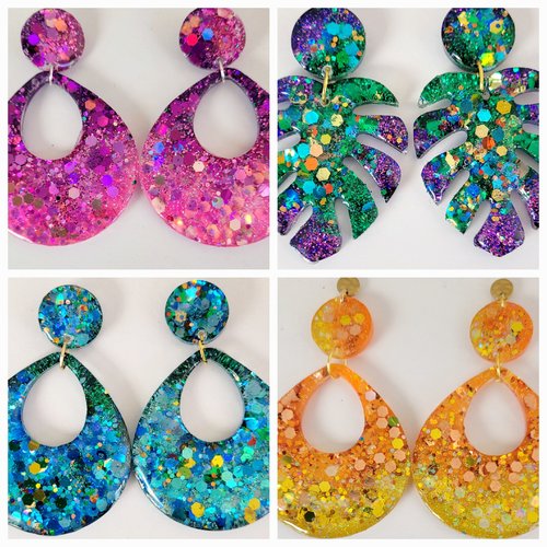 Lot de 4 boucles elvifluffy 18%commission inclus