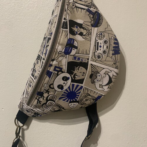 Banane femme fait main | sac artisanal en petite série | accessoire tendance pratique | banane upcyclée  tissu qualitatif fermeture éclai