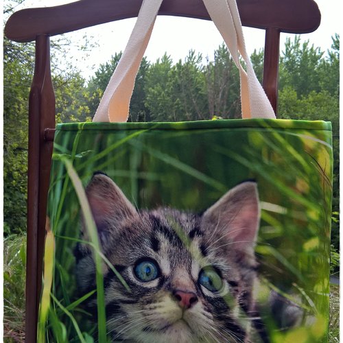 Sac Chat Dans Le Jardin Motif Animal Haute Definition Mignon Cadeau Pour Elle Fete Des Meres Femme Un Grand Marche