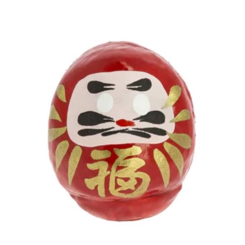 Daruma rouge chance porte-bonheur japonais fait main