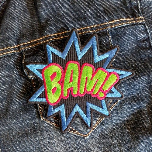 Ecusson customisation a coller pop art patche rock bam