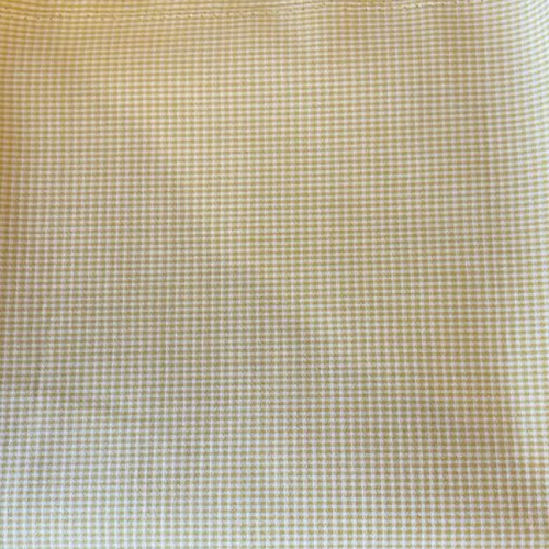 Tissu coton carreaux vichy jaune blanc, coupon - 50x60cm environ