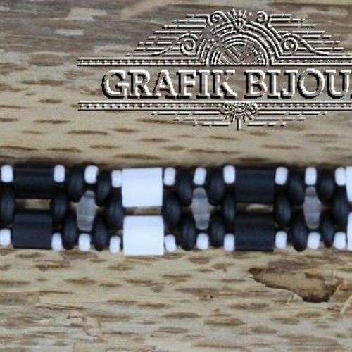 Bracelet avec perles tila, superduo, rocailles miyuki et acier inoxydable