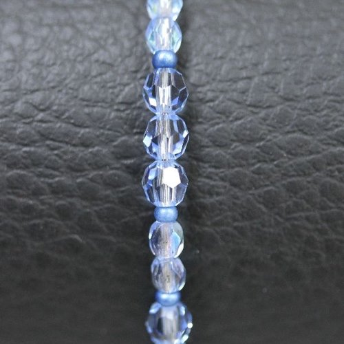 Bracelet jonc rocailles miyuki, cristal autrichien  et acier inoxydable