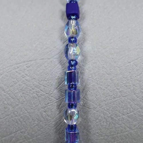 Bracelet jonc cubes et rocailles miyuki, cristal autrichien et acier inoxydable