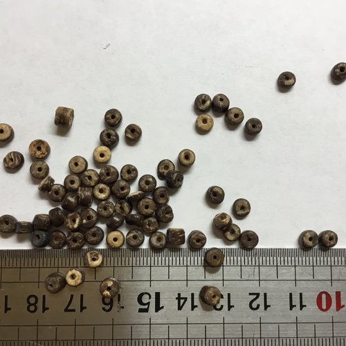 5 anneaux en coco marron de 5mm