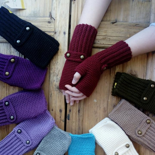 Mitaines tricotées en bordeaux, moufles en laine, gants d'hiver élégants