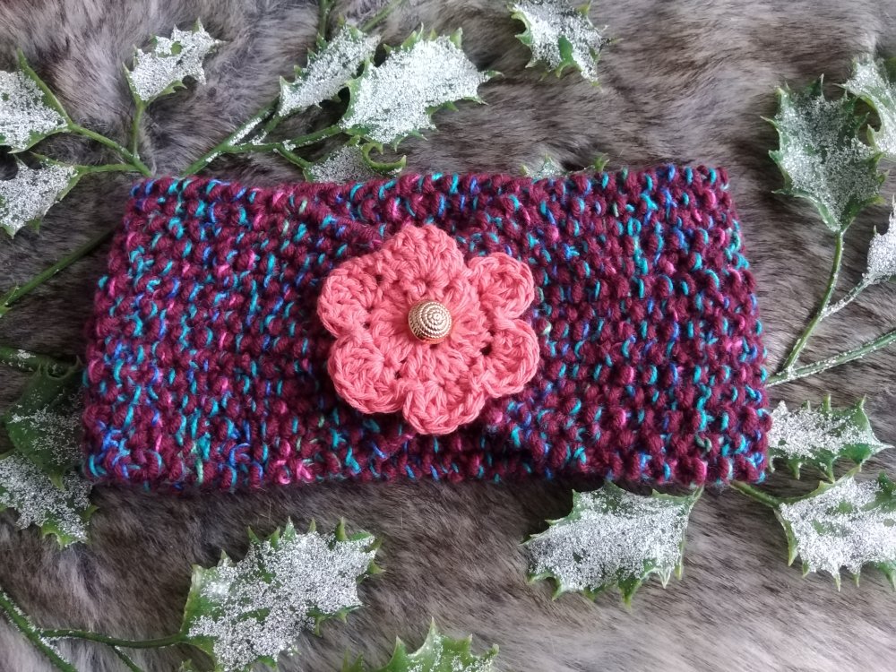 Bandeau Bordeaux Bebe Fleur Crochet Headband Tricote Cache Oreilles 1 3 Mois Un Grand Marche