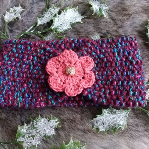 Bandeau Bordeaux Bebe Fleur Crochet Headband Tricote Cache Oreilles 1 3 Mois Un Grand Marche
