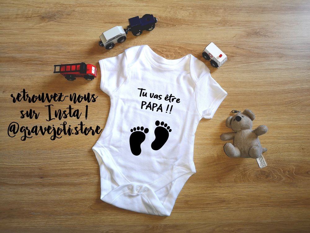 Body Bebe Annonce De Grossesse Annonce Naissance Bebe Arrive Personnalise Tu Vas Etre Papa Un Grand Marche