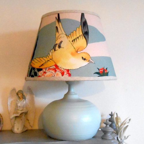 Lampe pied boule vert tendre