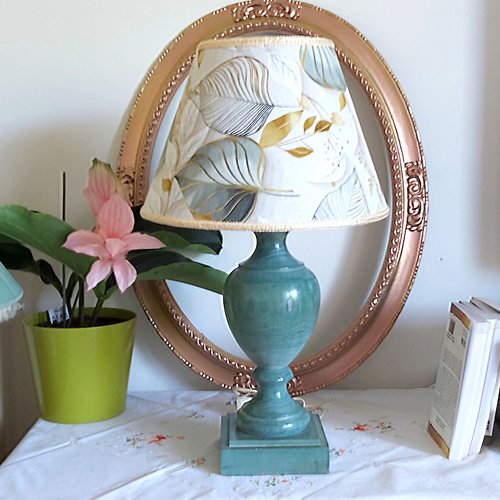 Lampe vert automne