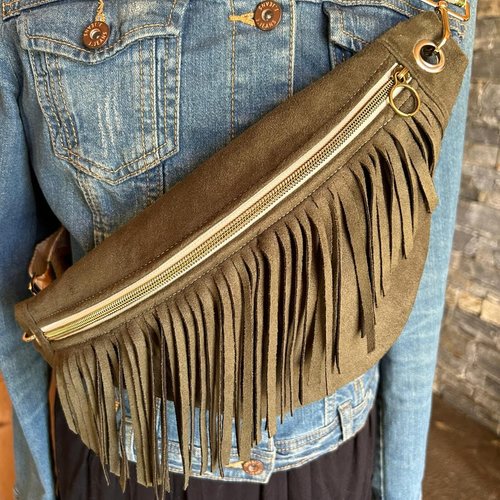 Sac banane à franges