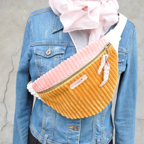 Sac banane en velours