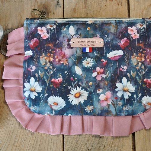 Trousse froufrou petites fleurs