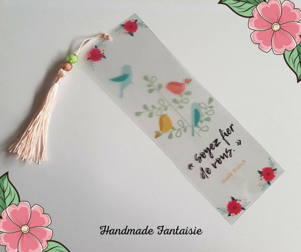 Marque Pages Citation Transparent A Pompon Un Grand Marche