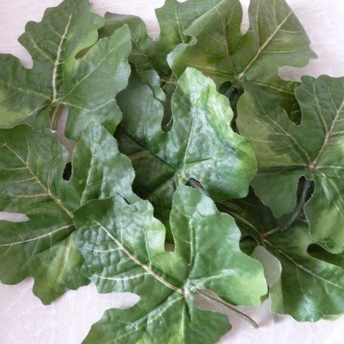 10 feuilles en tissu plastifié, couleur verte, 8 cm x 8 cm - arts plastiques - home deco