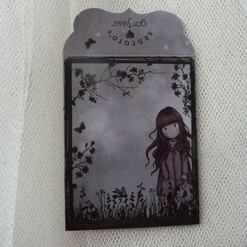 Deco et scrap : enveloppe pochette cartonnee  illustration fillette (n° 3
