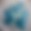 50 g melange morceaux verre bleus et blancs, carres et rectangulaires,  pour decorations et arts plastiques