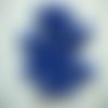 10 cabochons fleurs roses en resine couleur bleue