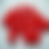 10 cabochons fleurs en résine, couleur rouge - bijoux, customisation, couture, ...