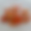 Mélange créatif perles artisanales en verre orange - couleur automnale