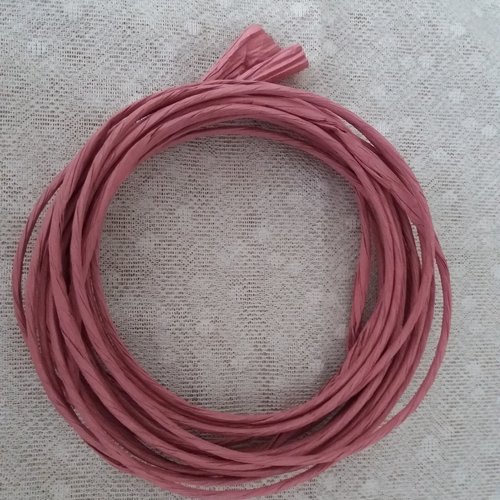 9 m de ficelle papier couleur rose - pour créations diverses, décorations, tous loisirs créatiifs