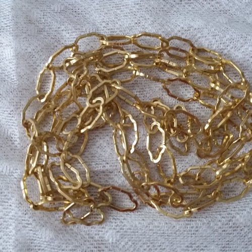 2 m chaîne métal doré, gros maillons 3 cm x 1,5 cm - loisirs créatifs, décoration, bricolage, ...