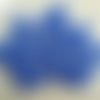 Perles bleues - 20 jolies perles en verre, forme palet, couleur bleu-lavande 