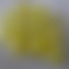 10 billes de verre tachetees jaune - diametre 1,5 cm 