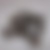 10 perles fantaisie  ajourees en metal argente vieilli