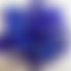 Perles bleues - bel asssortiment de  perles en verre couleur bleue 