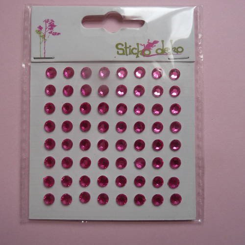 Stickers strass couleur rose, autocollants pour textiles