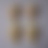 4 visages profils feminins tournes vers la gauche, en porcelaine froide 