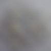 10 cabochons en verre, fond plat, couleur transparente irisee 