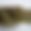 Ruban fete  - ruban decoratif  2,70 m x 6,5 cm - voile organza a rayures marron/grenat et vert kaki